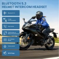 Motorcycle Helmet Bluetooth Headset C50 Review | Bluetooth 5.3, IP67 Waterproof & 42-Hour Battery
